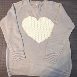 Cute heart sweater, women’s medium, brand new, never worn.